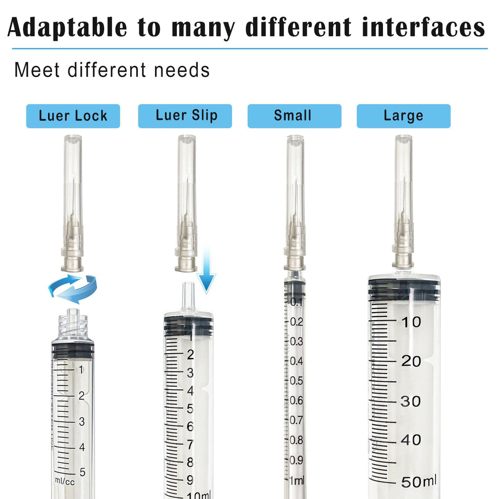 Careach 100pcs 27Gauge 1/2inch Needle Luer Lock for Scientific Lab