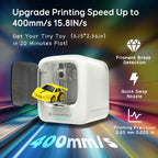 AOSEED 3D Printer for Kids, Fully Assembled AI 3D Printer with 1500+ Models & 17+ Modules, 400mm/s High Speed, Auto Leveling, STEM Toy Gift with 8 PLA Filaments for Home & School, X-Maker Joy AI+