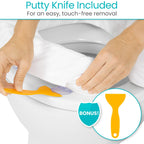 Vive Toilet Seat Cushion (Soft Cushioned Foam) - Easy Clean Soft Padded Bathroom Attachment - Elongated, Standard Seats - Comfort & Support Donut for Handicap Adults