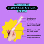 [25 Pack] Swizzle Stick Absorbing Sponge for Women - Ultra-Absorbent Post-Romance Cleanup Sponge to Stop the Drip - Long Handle, Easy Grip, Individually Packaged
