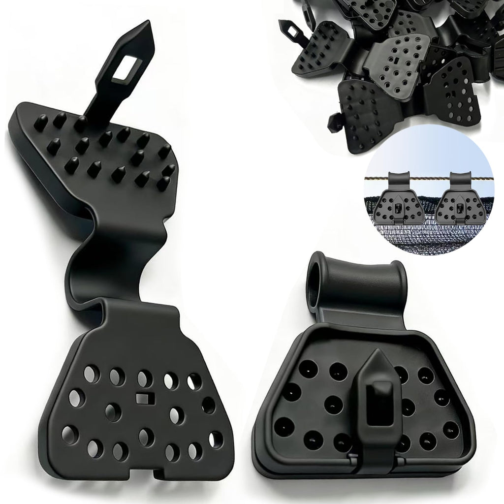 120 PCS Shade Cloth Clips 2026 New Shade Clamps,Garden Net clamps,Reusable Dual-buckle Tarp Clips Heavy Duty Lock Grip for Garden Patio,Fence Mesh fabric fasteners