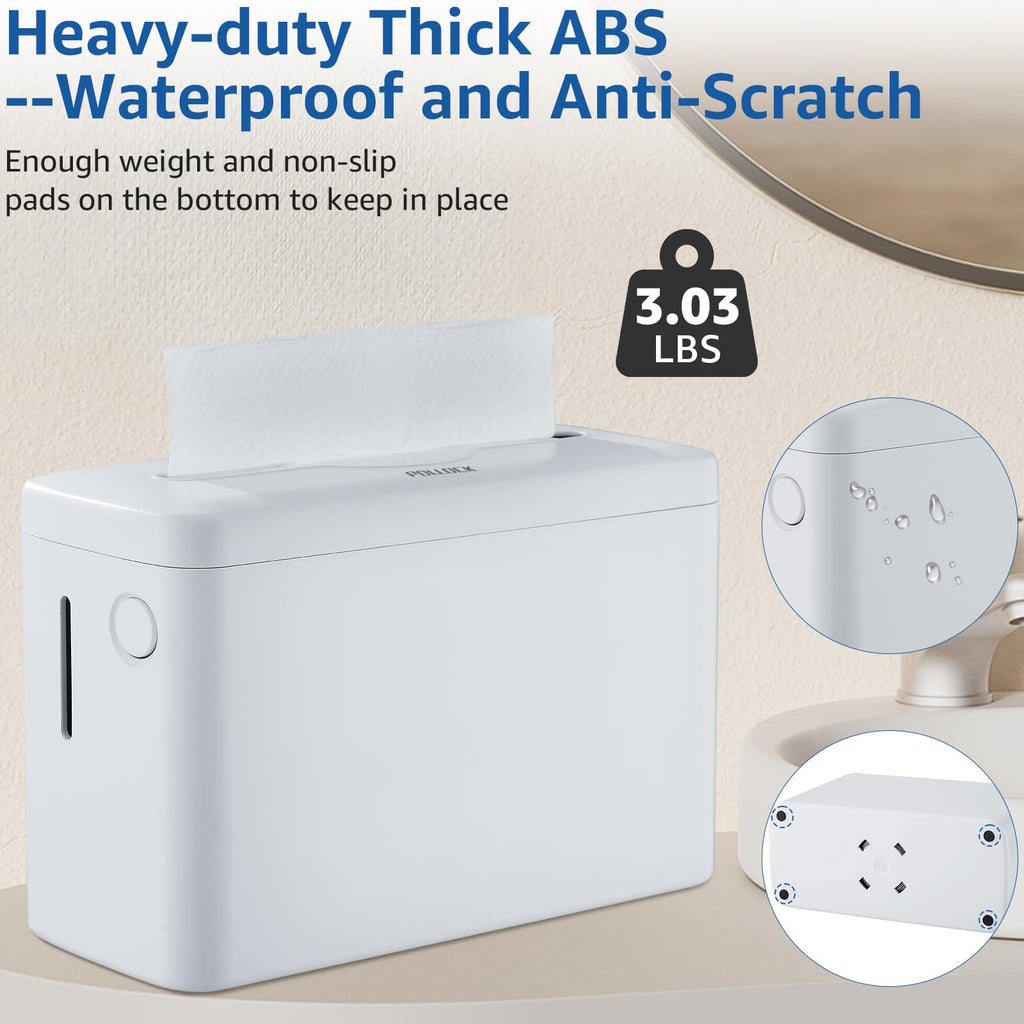 Pollock Paper Towel Dispenser Holder Countertop Commercial,White-L