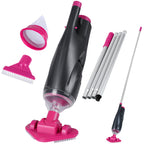 Rechargeable Handheld Hot Tub Spa Pool Vacuum, Cordless IPX8 Waterproof Cleaner with 90-Min Runtime, 2 Brush Heads, Spot Cleaner for Inflatable Pools, Spas & Small Pools up to 20ft, Dyson-Style Gray