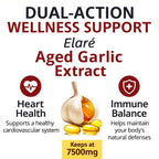 Elare Aged Garlic Extract – 300 Count 7500mg Odorless Organic Garlic Supplement for Heart & Immune Support – Non-GMO, All-Natural Softgels, 2-Year Matured for Antioxidant Wellness (2)