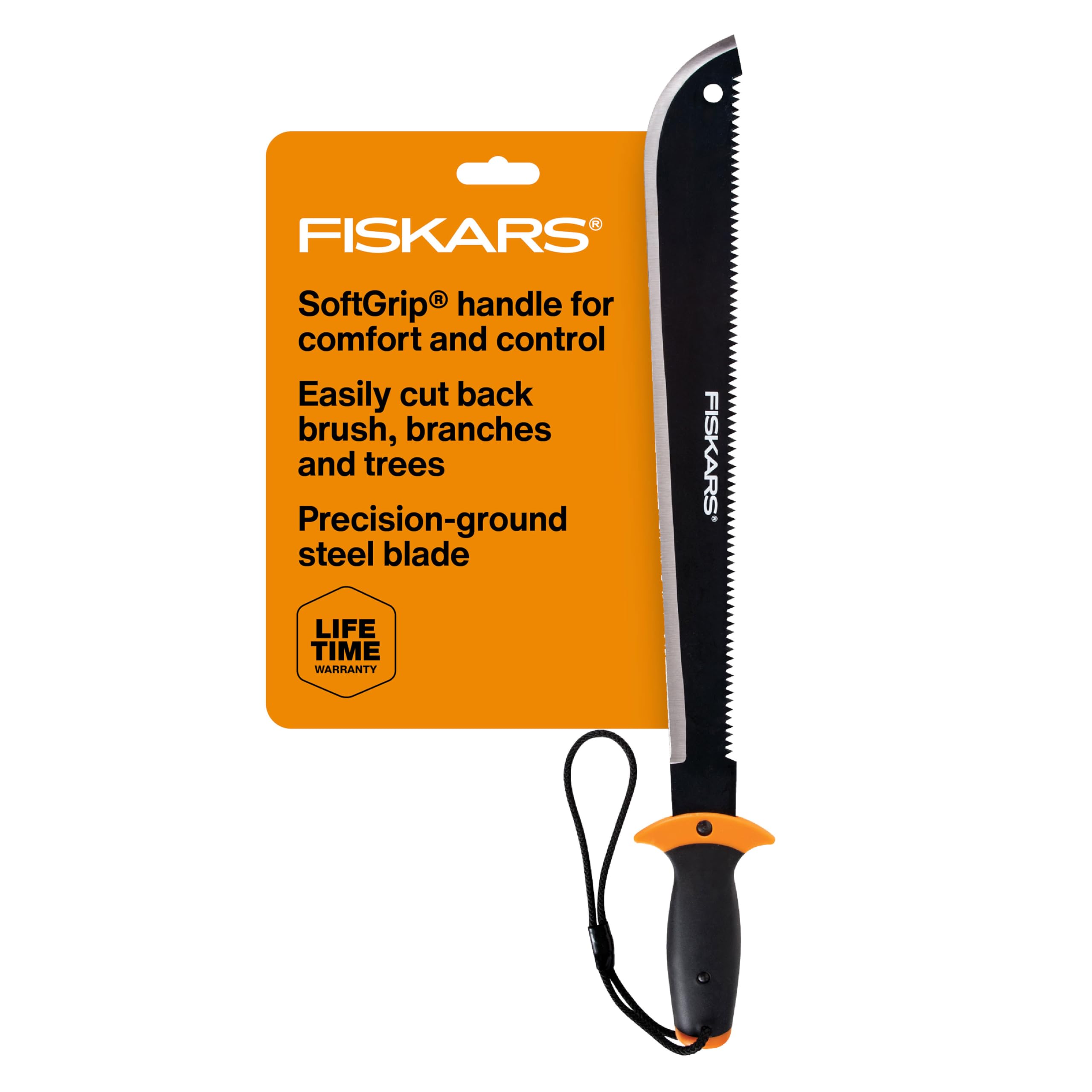 Fiskars 24" Machete Saw, Dual-Edge w/Tempered Steel Blade & Aggressive Saw