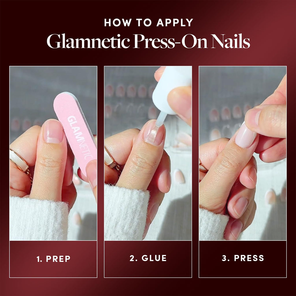 Glamnetic x Harry Potter Press On Nails, Short Almond, Deathly Hallows