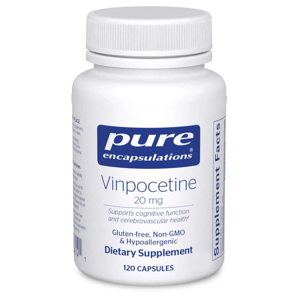 Pure Encapsulations Vinpocetine 20 mg - Brain & Cerebrovascular Support - Memory Support - Gluten-Free & Non-GMO - 120 Capsules