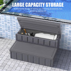 Hot Tub Steps, Outdoor Spa Steps with Storage, Non-Slip & Sturdy Hot Tub Stairs, 36 Inches Long