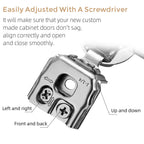 Ravinte 30 Pack 15 Pairs 1-1/4 inch Overlay Soft Close Hinges for Kitchen Cabinet Hinges Satin Nickel Hidden Hinges Stainless Steel Concealed Hinge self Closing