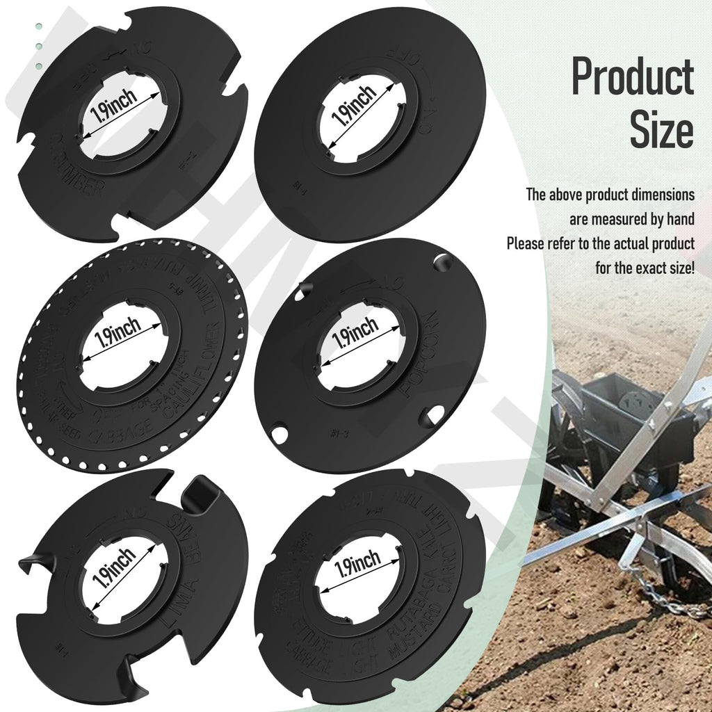 60009 60010 Optional Seed Plate Set for EarthWay 10001 1001-B Garden Seeder, Fits Light Carrot, Popcorn, Cucumber, Lima Bean, Broccoli & Blank Customizable Seed Plate