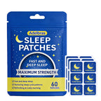 Adelbras Sleep Patches for Adults, Upgraded All-Natural Ingredients, Fast-Acting Melatonin & Valerian, Long-Lasting Night Comfort Sleep Aids for Men & Women (60 PCS)