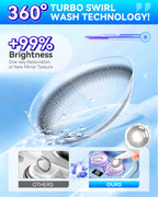 2025 Upgraded Ultrasonic Contact Lens Cleaner【50KHz Germany Super Motor】【Top1 Intelligent Chip-Smart Modes】 Gentle Cleaning & 99% Brightness, Portable Contact Lens Care Tools Home Travel (Blue)