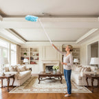 50 Count Duster Refills ，360° Heavy Duty Duster Refills Compatible with Swiffer Duster, Multisurface Heavy Duty Duster Replacements with 1 Short Handle and 1 Extenda Handle