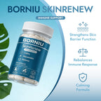NutraNeo Borniu SkinRenew Probiotic for Gut and Skin Support, 5 Targeted Probiotic Strains Plus Inulin Prebiotic Fiber, Vegan, Non-GMO, 60 Capsules(1pc)