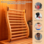 Sauna Backrest Wooden Sauna Accessories （Assembly Required） Non-slip Comfort Sauna Backrest Ergonomic S-shaped Sauna Backrest Relaxes the Back Pine Sauna Backrest Suitable for Sauna Environment