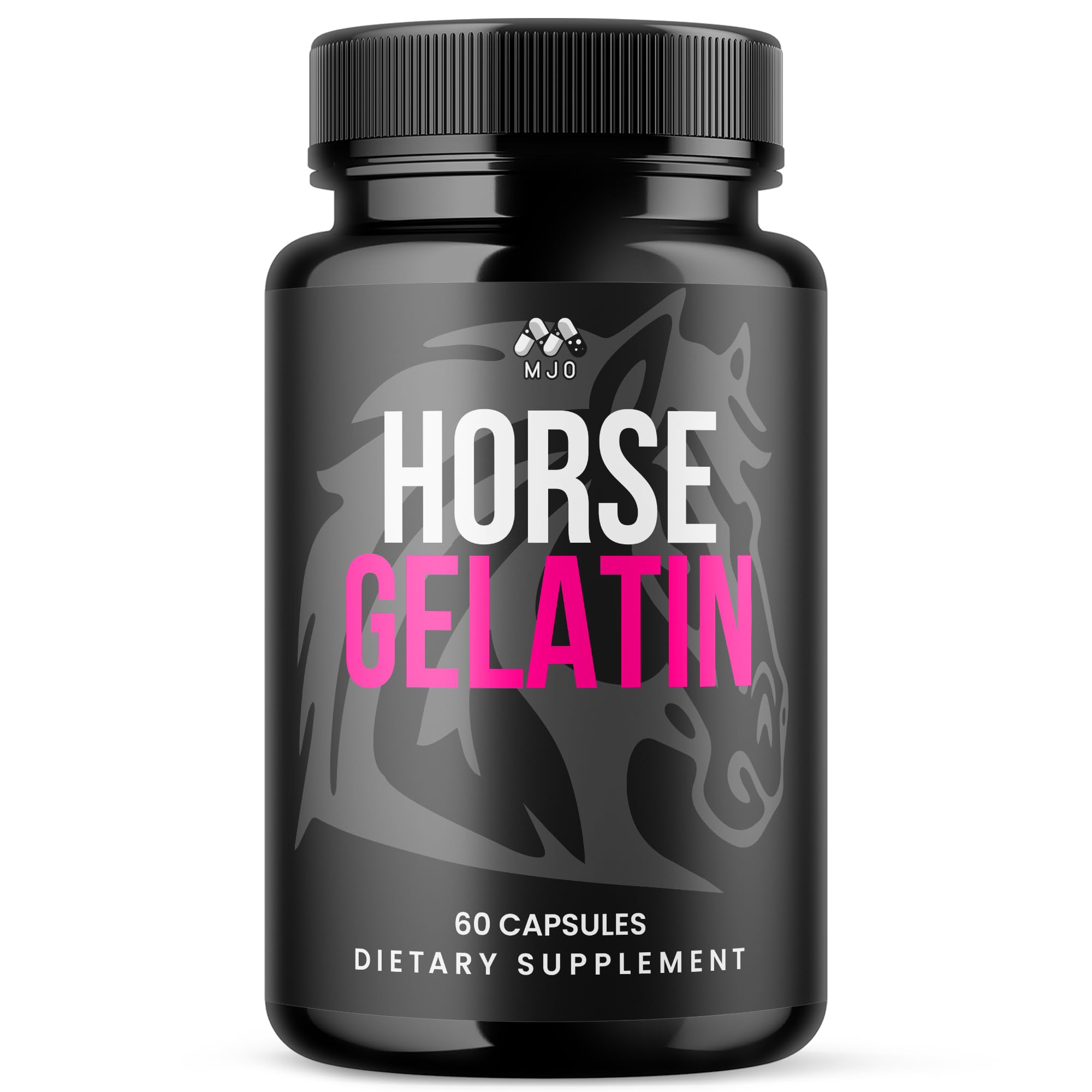 Horse Gelatin Capsules, Official HorseGelatin Pills for Men with All Natural Ingredients, Advanced Formula Men's Health & Wellness Support Pill, Maximum Strength Multivitamin Supplement (60 Capsules)