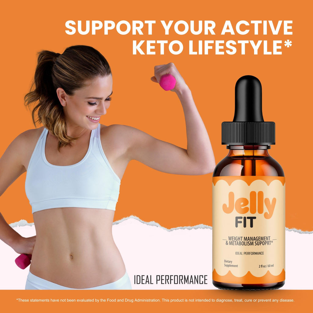 Jelly Fit Drops, Official JellyFit Supplement Drops with All Natural Ingredients - Maximum Strength, Advanced Formula Overall Health & Wellness, Premium Jelly Fit Droppers Support Reviews (2 Pack)