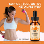 Jelly Fit Drops, Official JellyFit Supplement Drops with All Natural Ingredients - Maximum Strength, Advanced Formula Overall Health & Wellness, Premium Jelly Fit Droppers Support Reviews (2 Pack)