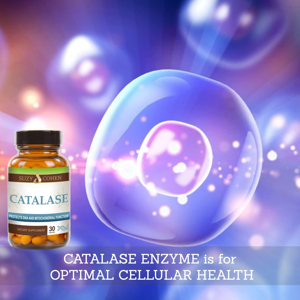 Script Essentials Suzy Cohen Catalase 12,500 CATu Dietary Supplement, Liver Enzyme, Neutralizes Hydrogen Peroxide, Supports Skin, Hair, and Overall Wellness, 30 Delayed-Release Capsules