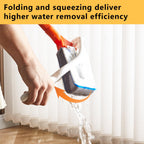 Magic Sponge Eraser Mop, 56" Adjustable Mop Handle with Flexible 10" Flat Head with Microfiber Pad and Magic Sponge Eraser Pads