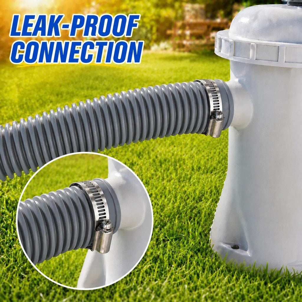 Btanadi Replacement Pool Hoses for Above Ground Pools 1 1/4, 59"" Long Filter Pump Hose, 4 Pack Pool Pump Hose with 8 Metal Clamps (Grey), Gray
