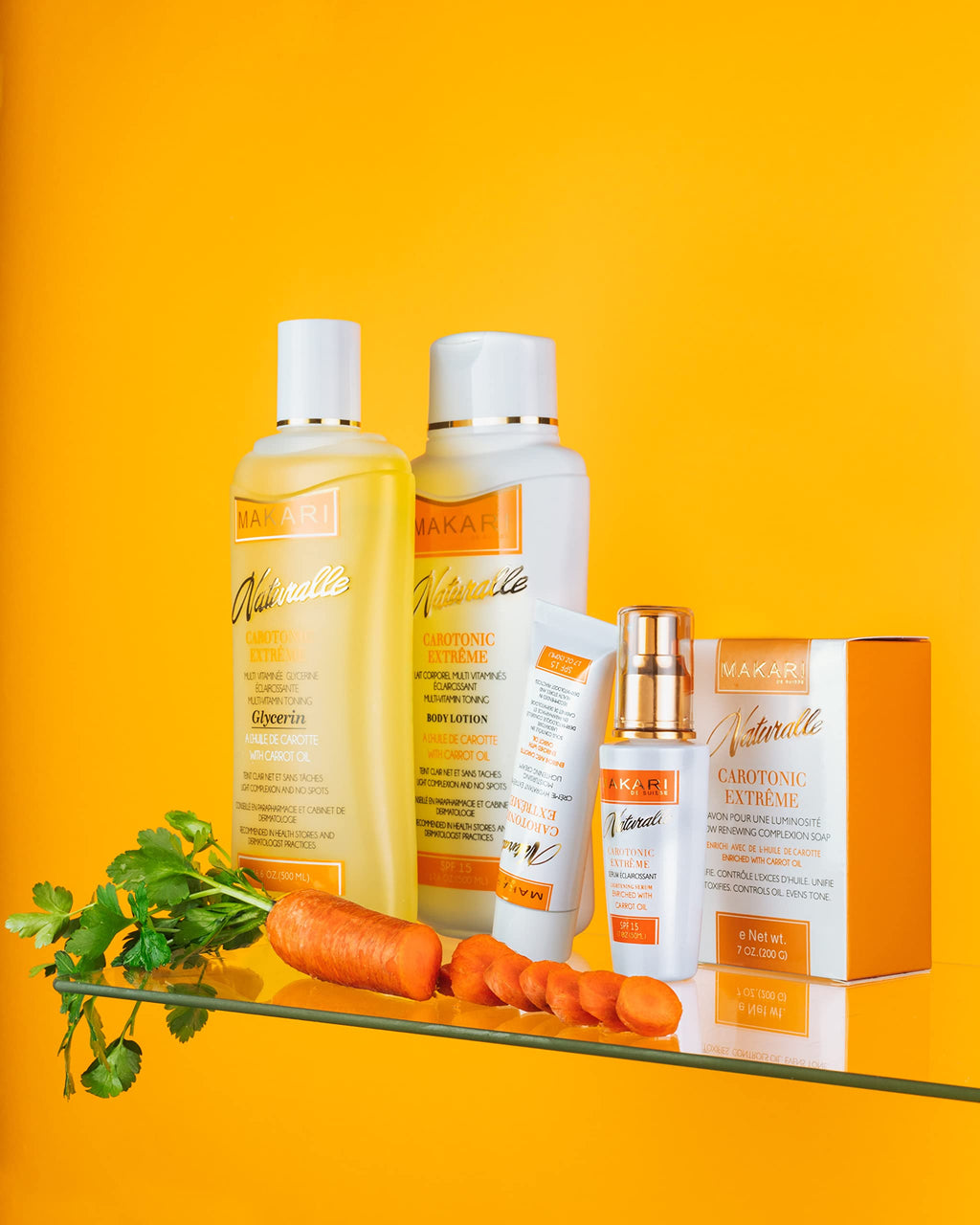 MAKARI Carotonic Extreme Body Lotion (17.6 oz) | Fights Excess Oil Production | Helps Fade Body Scars and Marks | Skin Brightening Formula | Helps Resist Aging and Promotes Healthy Radiance