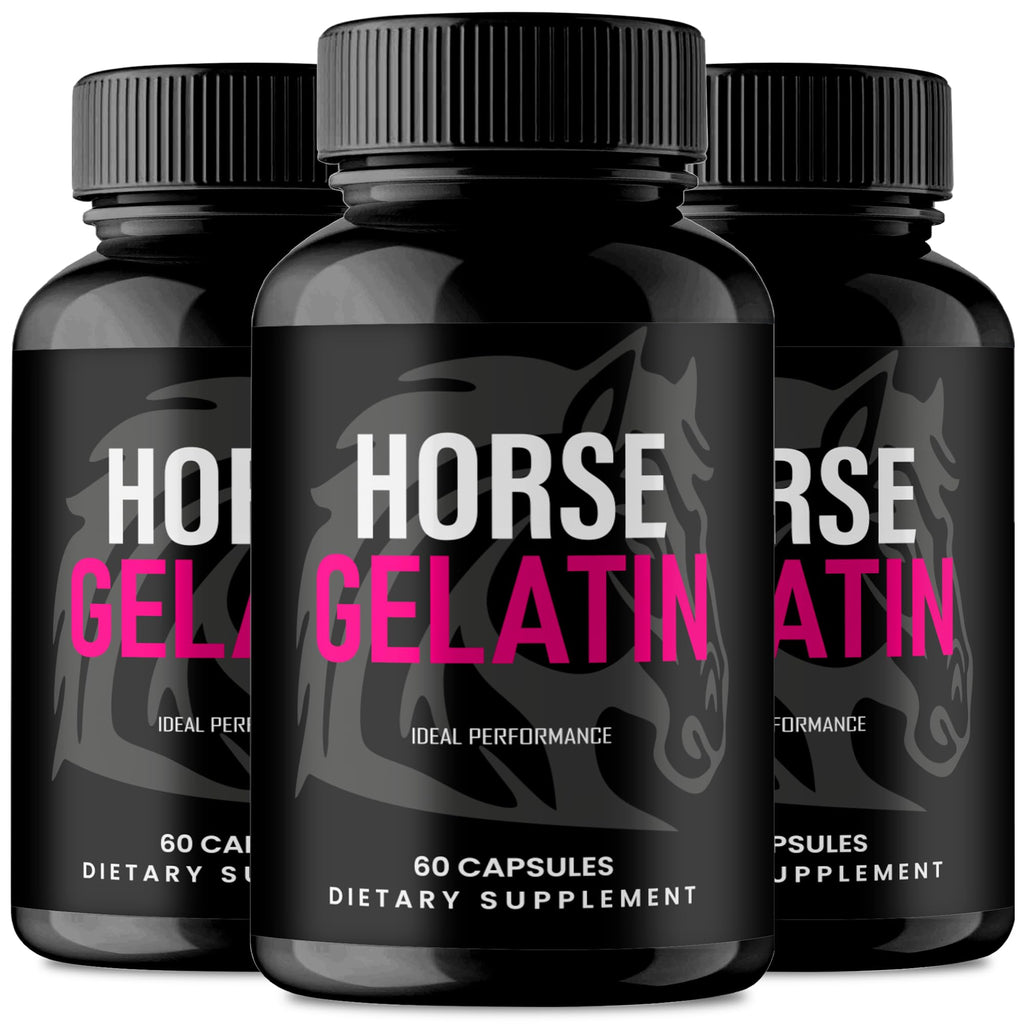 IDEAL PERFORMANCE Horse Gelatin Capsules, HorseGelatin Pills Reviews (3 Pack)