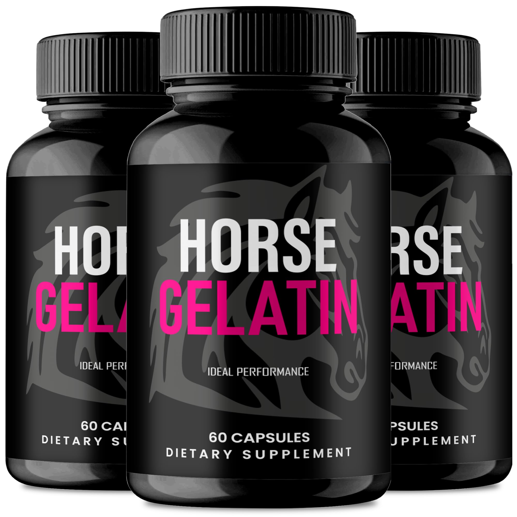 IDEAL PERFORMANCE Horse Gelatin Capsules, HorseGelatin Pills Reviews (3 Pack)