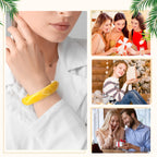 Landical 4 Pcs Colorful Square Acrylic Resin Bangle Bracelet Wide Geometric Irregular Wristbands Women(Classic Colors)