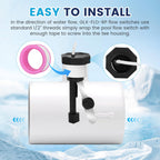 GLX-FLO-RP Flow Switch Assembly for All Hayward Goldline Aquarite Salt Systems, Metal Induction Structure Pool Flow Sensor Suitable Hayward Salt Cell & Chlorine Generator with 15-Feet Cable(White)