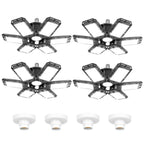 Luyata 4 Pack LED Garage Lights 200W Deformable 20000LM Close to Ceiling Light Fixtures 6500K Ultra Bright LED Shop Light with 6 Adjustable Panels for Work Shop Warehouse Attic