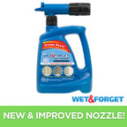 Wet & Forget Outdoor Stain Remover Multi-Surface Cleaner, Xtreme Reach Hose End with New & Improved Nozzle, 48 Fluid Ounces, 1 Pack + Refill
