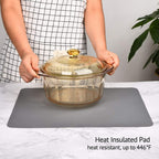 Gartful Silicone Mats for Kitchen Counter, Thicker 0.06", 25 x 17 inches Multipurpose Table Mat, Silicone Pad Desk Work Mat, Nonstick Nonskid Heat-Resistant Pad, Placemat, Dark Gray