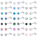 YADOCA 21 Pairs Hypoallergenic Surgical Steel Stud Earrings for Women Men