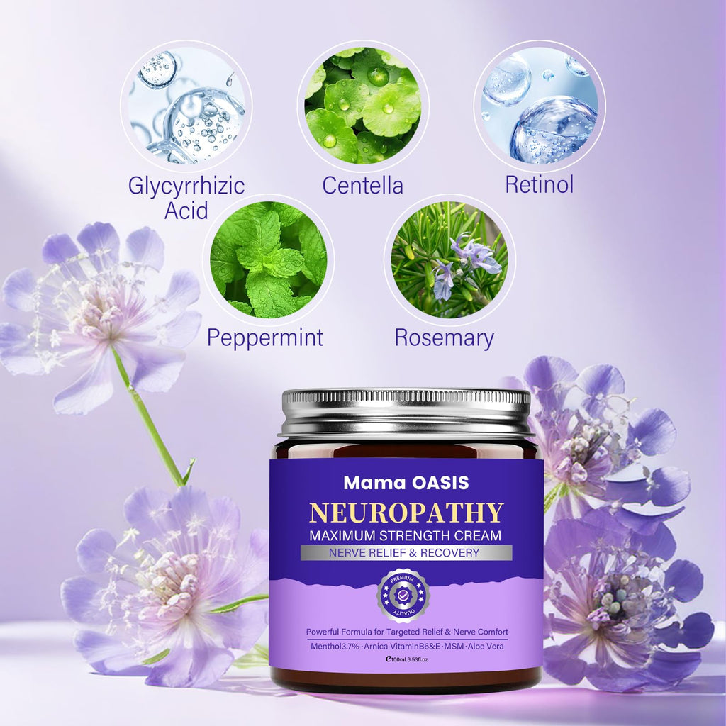 Neuropathy Mama Oasis Lotion,Mama Neuropathy Magnesium Cream For Neuropathy Magnesium Body Butter Deeply Moisturizes Skin, Neuropathy Cream Magnesium,Keep Soft Smooth