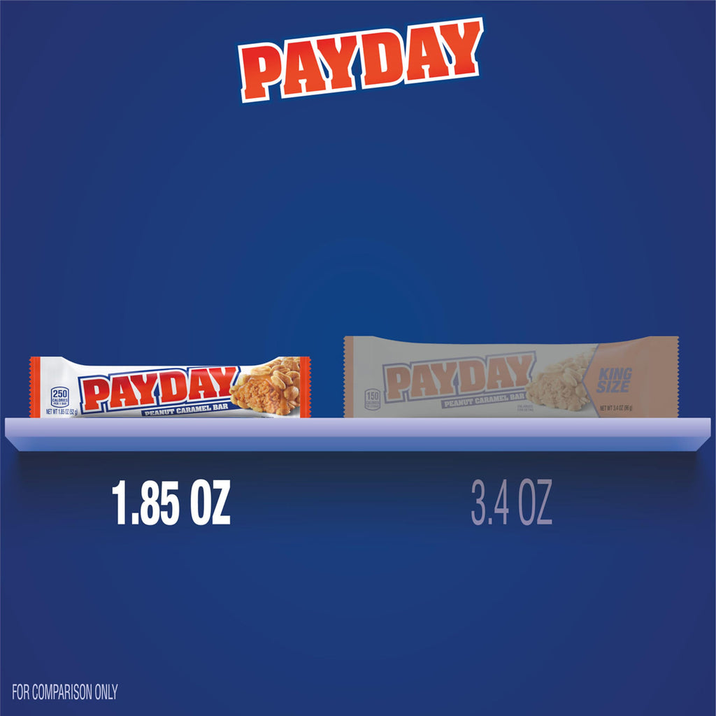 PAYDAY Peanut Caramel Candy Bars, 1.85 oz, 24 ct