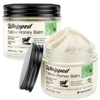 Beef Tallow Honey Balm for Skin: 100% Grass Fed Organic Moisturizer with Organic Raw Honey, Jojoba Oil, Vitamin E – Natural Face and Body Care for Mature, Dry or Sensitive Skin, 2oz, Pack of 2