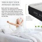 King Koil Luxury California King Size Air Mattress with Built-in High-Speed Pump Best for Home, Camping & Guests, 20" Double High Airbed Adjustable Blow Up Mattress, Waterproof, 1-Year Warranty