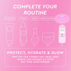 Glow Recipe Dew Shield Korean Face Sunscreen SPF 30 - Hydrating Moisturizer & Dewy, Lightweight Sunscreen - Formulated with Broad Spectrum UV Protection with No White Cast or Pilling (15ml)