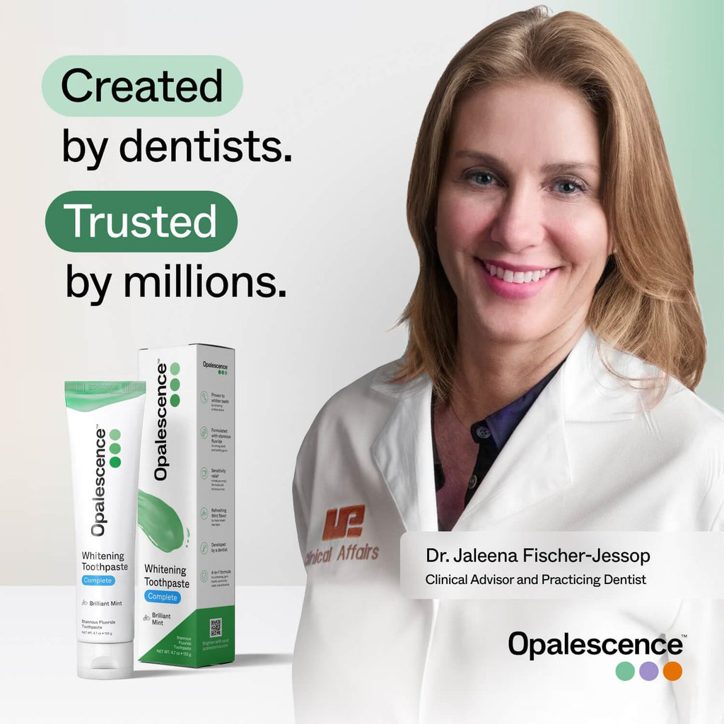 Opalescence Complete Stannous Fluoride Toothpaste, Whitening & Gum Health, 4-in-1 Formula, Helps Prevent Gingivitis, Reduces Sensitivity, Anticavity, (3 Units) Dentist-Developed, Mint, 4.7 oz - 6365-3
