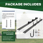 ELITEWILL Weed Eater Rack for Trailer, 3 Place Open Trailer Trimmer Rack Weedeater Rack Holder for Landscape Truck with 3 Individual Locks Lawn Equipment Organization Storage Accessories