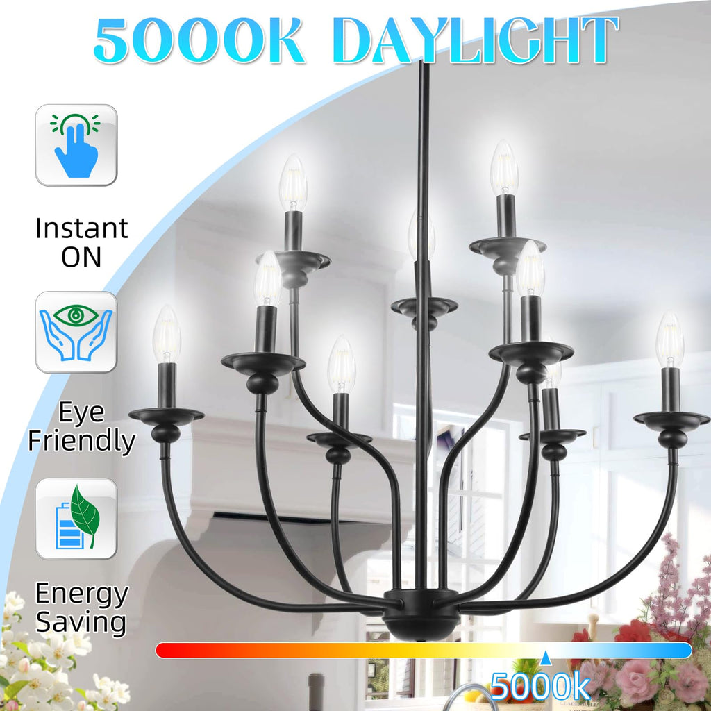 GvvooHome Candelabra Bulb, E12 LED Bulb 40 watt Equivalent, 5000K Daylight