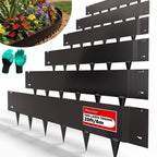 40"x10" Metal Landscape Edging, 6-Pack (20ft Total) – Rustproof Galvanized Steel Garden Border, Lawn & Flower Bed Edging, Decorative Hammer-in Outdoor Landscaping Border for Yard, Pathways & Driveways
