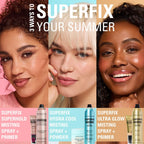 Revolution, Superfix Hydra Cool Prep + Fix Continuous Fixing Mist, Hydrating Face Spray for Makeup, Infused with Aloe Vera, Vegan & Cruelty Free, 5.7 oz
