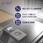 Amazon Brand - Presto! Triple Action Dishwasher Pacs, Fresh Scent, 90 Count (Pack of 2)