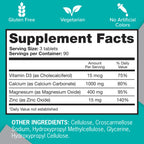 Qunol Calcium 3 in 1 Tablets with Calcium, Magnesium & Zinc for Immune Support, Bone, Nerve, and Muscle Health Supplement, 270 Count