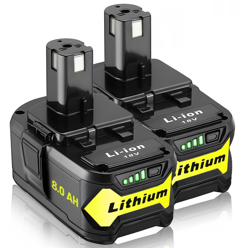 Ultraxxis 2 Packs High Capacity Replacement for Ryobi 18v Battery P108 P104 P105 P102 P103 P122 P109 Li-ION Compatible with Ryobi 18V ONE+ System Cordless Power Tools and Charger