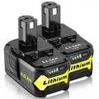 Ultraxxis 2 Packs High Capacity Replacement for Ryobi 18v Battery P108 P104 P105 P102 P103 P122 P109 Li-ION Compatible with Ryobi 18V ONE+ System Cordless Power Tools and Charger