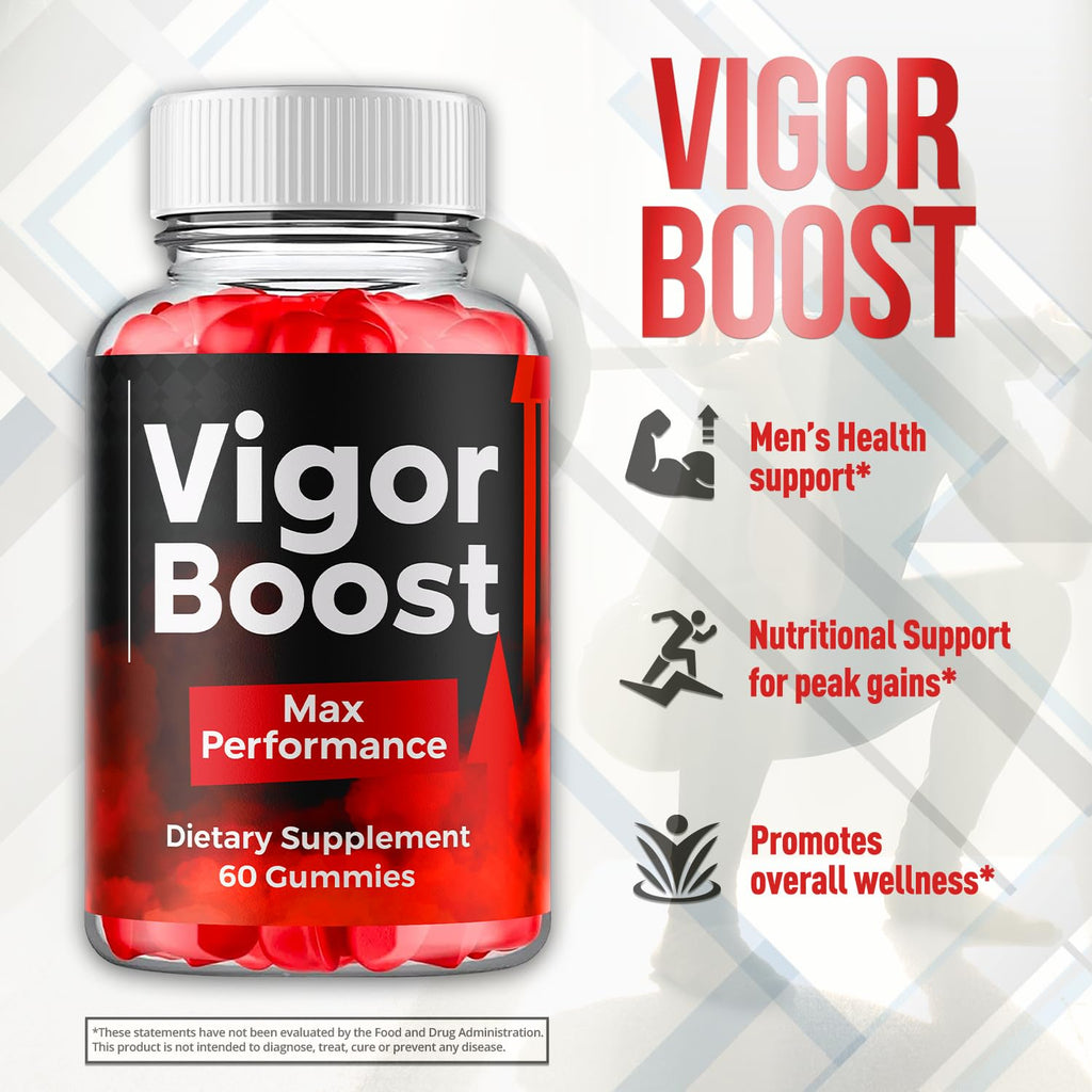 (2 Pack) Vigor Boost Gummies for Men, VigorBoost Male Support Gummys with Natural Ingredients, Advanced Vigor Boost Maximum Strength Premium Vitamin Gummy for Men's Health and Wellness (120 Gummies)