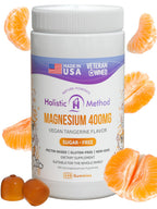 Magnesium Citrate Gummies - Sugar-Free, Vegan and Non-GMO for Better Sleep and Relaxation - No Sugar Alcohol - Magnesium Supplement for Adults, Teens and Kids - Tangerine - 240 Gummy